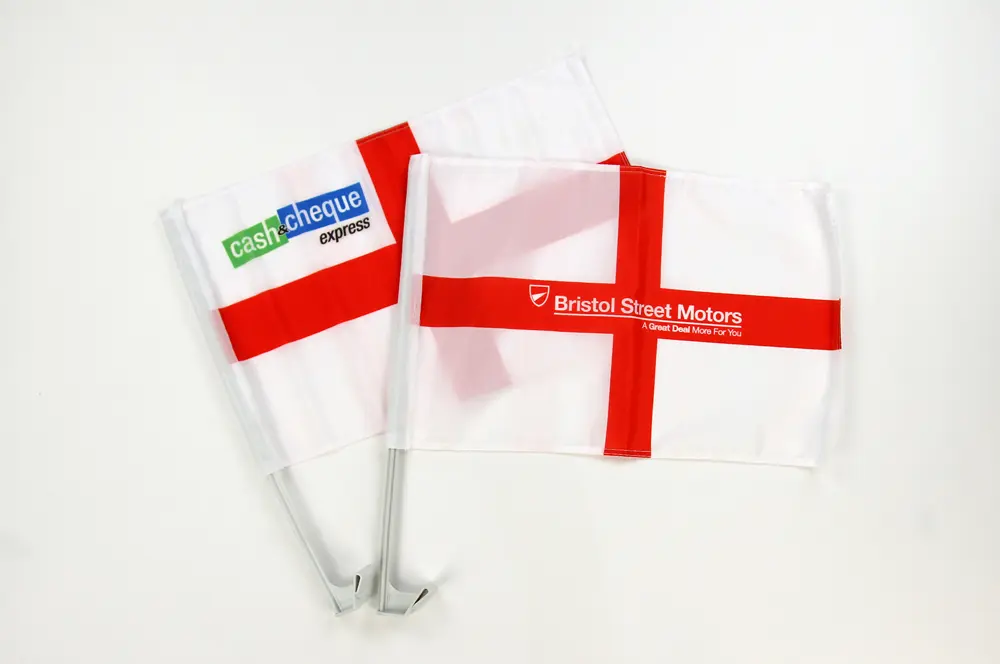 Custom Printed England Car Flags