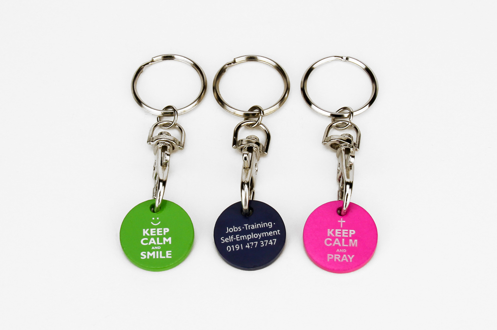 thumbnail image 2 of Pack Of 12 Reusable £1 Coin Shaped Shopping Trolley Tokens – Black & Red 2 of 5