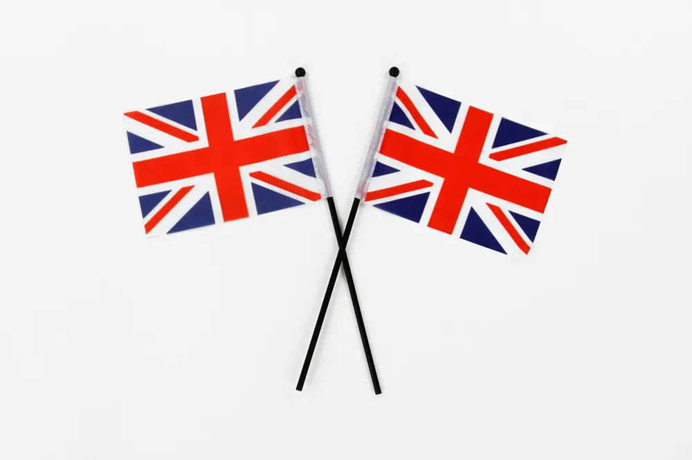Union Jack Hand Waving Flags in Polyester